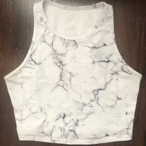 BuffBunny Aurora Crop Top - White Marble